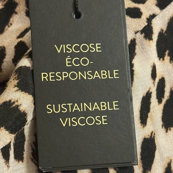 Maje Clair Leopard Print Ruffle Mini Dress Long Sleeve Animal Print Crepe XS NWT - Picture 14 of 14